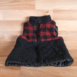 Tommy Bahama Size 2T Black and red checked winter vest